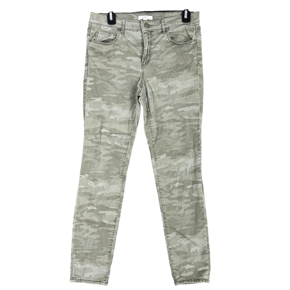 Loft Skinny Jeans Womens 6 Green Camo Neutralcore Everyday Capsule Street Urban